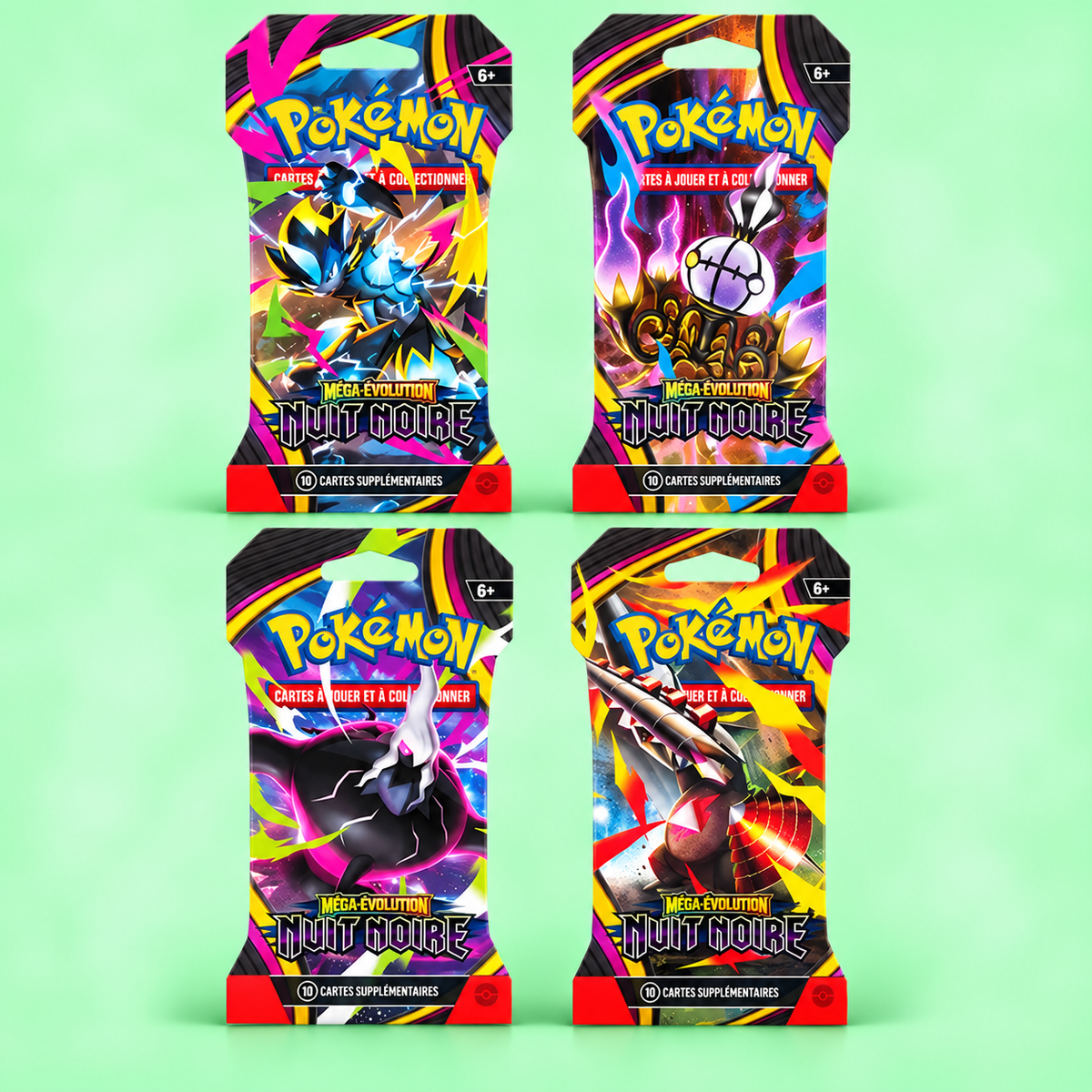 Pokémon – Booster Blister Nuit noire  – ME05 – Français – Illustration aléatoire