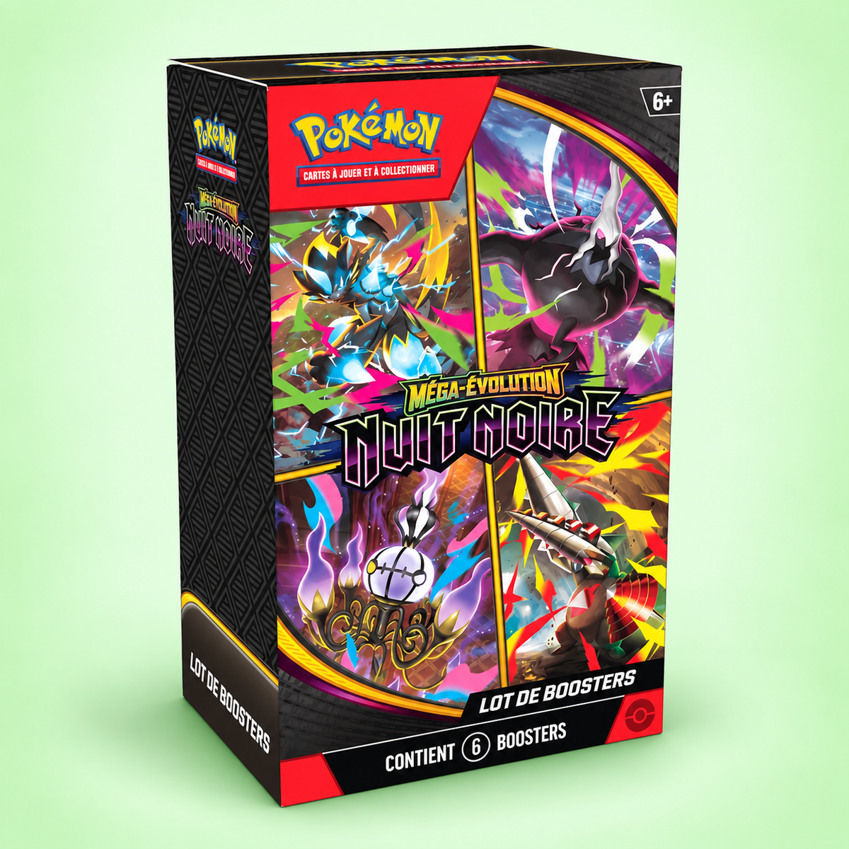 Pokémon – Bundle 6 Boosters Méga-Évolution : Nuit Noire - Français